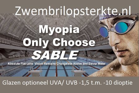 Sable zwembril op sterkte UVA/ UVB zon