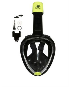 Sea Turtle Black/Lime S/M Snorkel masker