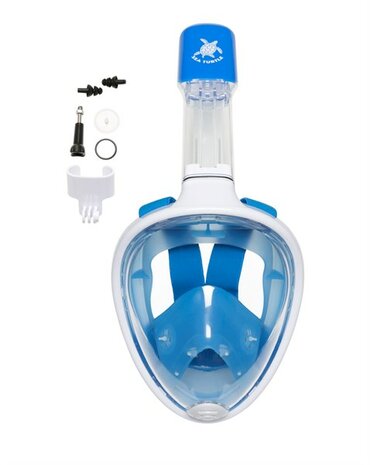 Sea Turtle White/Blue S/M Snorkel masker