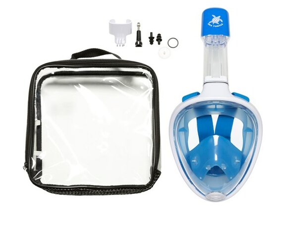 Sea Turtle White/Blue S/M Snorkel masker