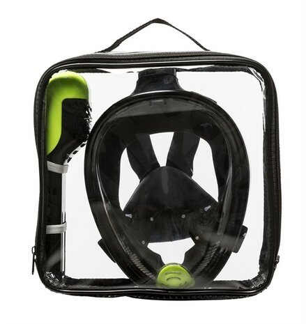 Sea Turtle Black/Lime S/M Snorkel masker