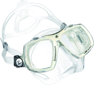 Duikbril op sterkte Aqualung Look 2 kleur TS White Artic Compleet